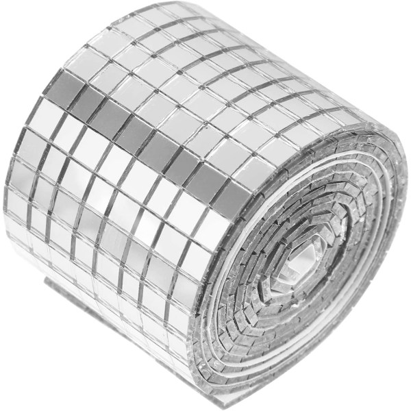 Mini Square Mosaic Tiles Sticker - Silver 4*100cm, Kitchen Bathro