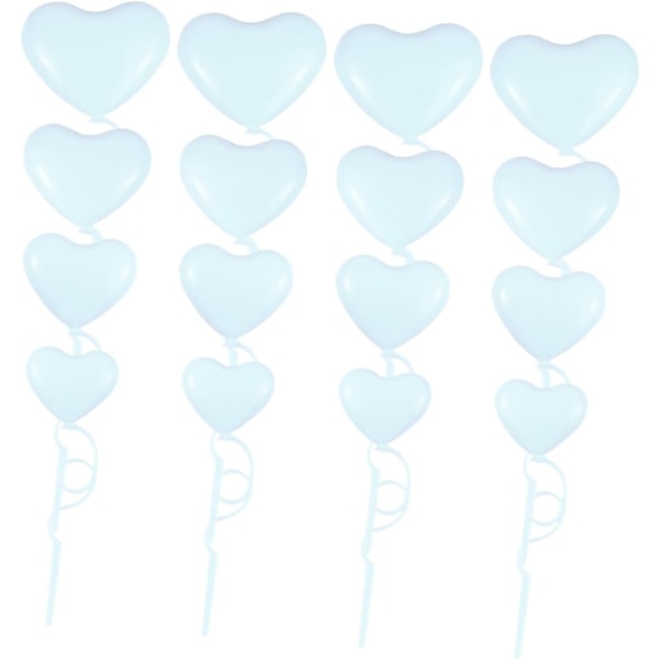 36 hjärtformade kakinsatser - blå, plastballonggirland för V