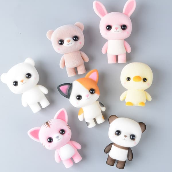 Plushdjursbildekoration Flicka Plyschdocka Söt Vit Katt Plast