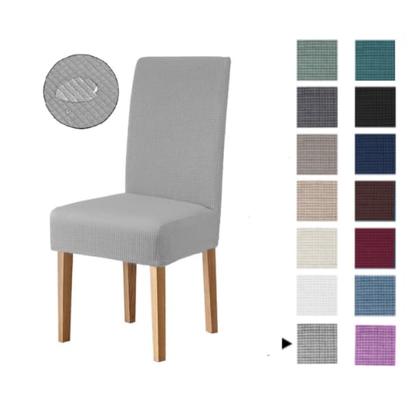 Billig vaskbart stretch jacquard bryllupsstoltrekk til spisestue