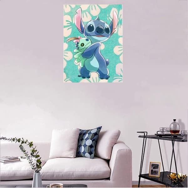 (Blå, 30*40cm) 5D DIY Diamantmålning Kit, Cartoon Broderi D