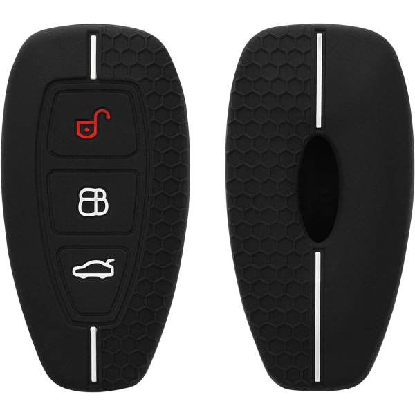 1 bit (svart grå, 3 knappar) bilnyckelskal Kompatibel med For