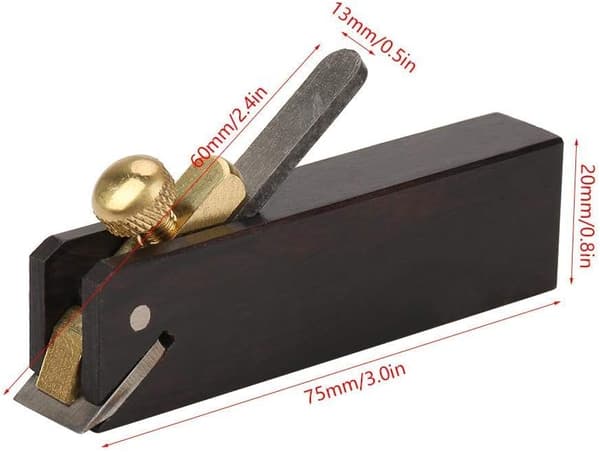 1 stk (sort) mini ebenholt plan, DIY kabeltømrer træskæring