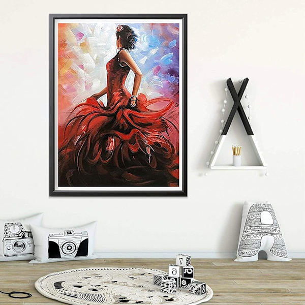 30x40cm 5D Diamantkonst Dansare, DIY Diamantmålning Kit för Vuxna