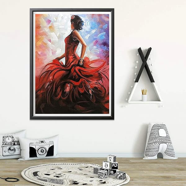 30x40cm 5D Diamantkunst Danser, DIY Diamantmaleri Kit for Voksne