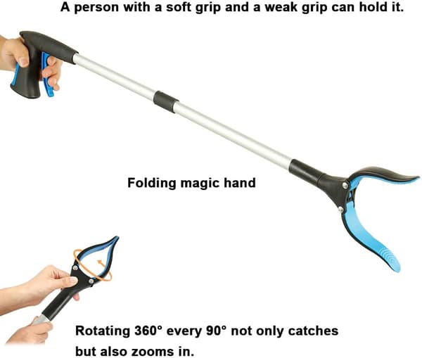 Gripeverktøy, 81 cm griper for eldre, ekstra lang, lett og