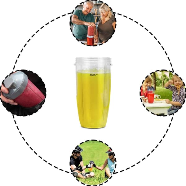 Juicer 32OZ Transparent Kop til Nutribullet, Juicer Reservedele