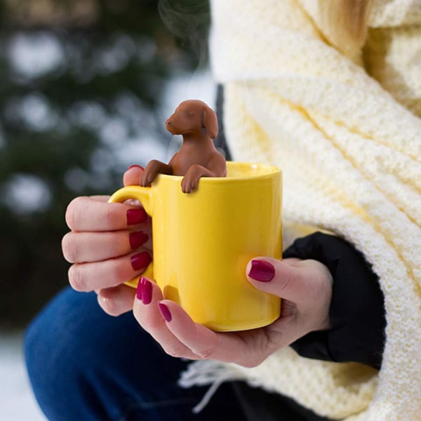 Set med 2 silikon te-infusers - För infusion av te (Hund)