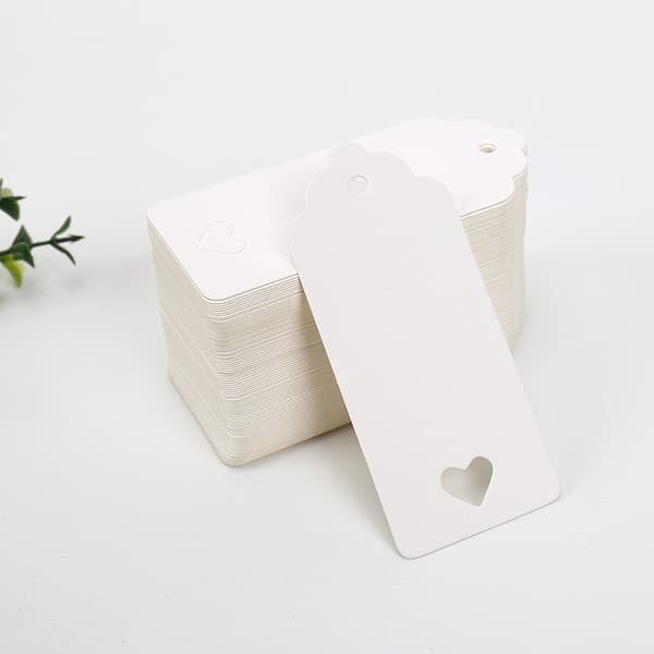 100 stk. gavelapper for DIY eller bryllupsprislapper (hvit)