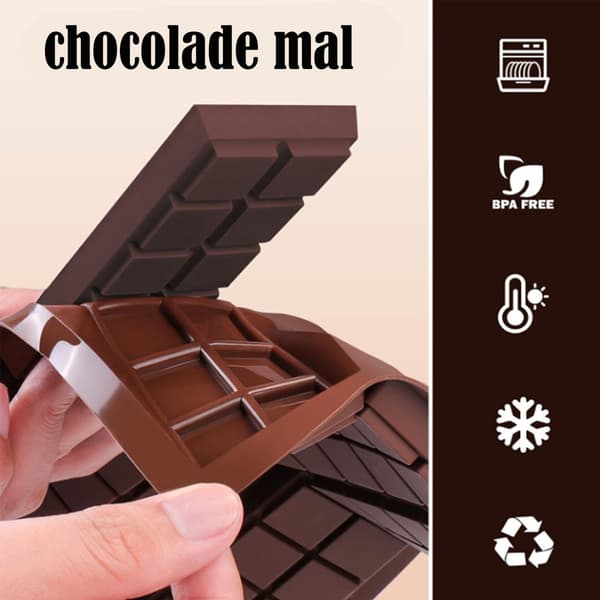 Silikonbakform - chokladform - Silikonform - rutigt mönster - 2 stycken