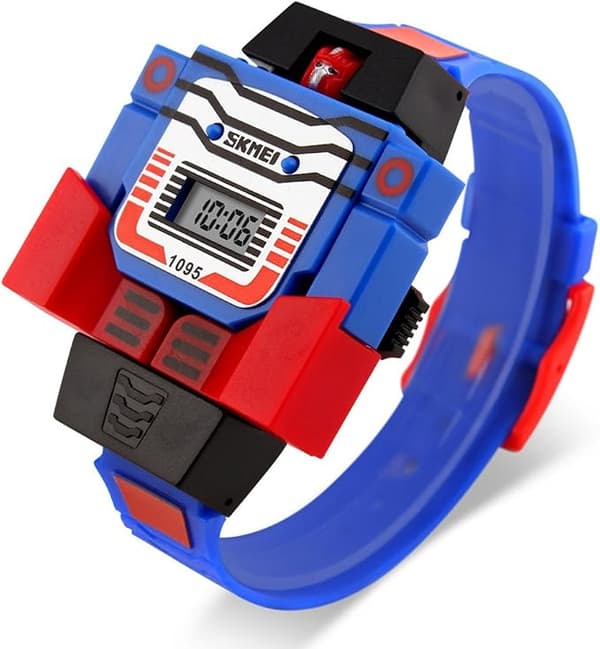 Barn LED Digital Tegneserie Sport Robot Transformasjon Leker Gutter Håndledd