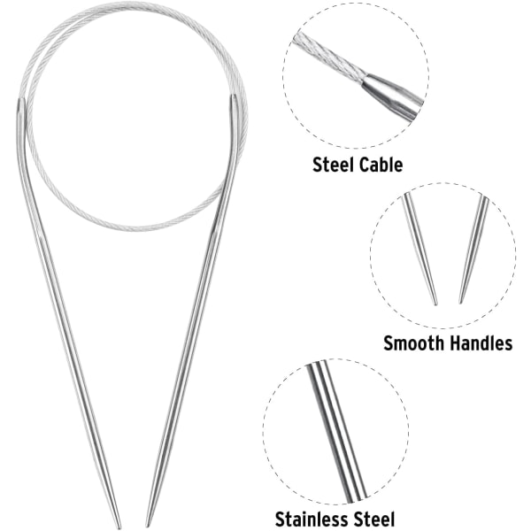Bitar Rostfritt stål rundstickor, tröja stickad