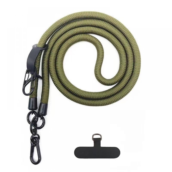 Mobiltelefon Crossbody Anti-tapt Lanyard Grønn Justerbar Klatretau Spenne Tau Avtakbar