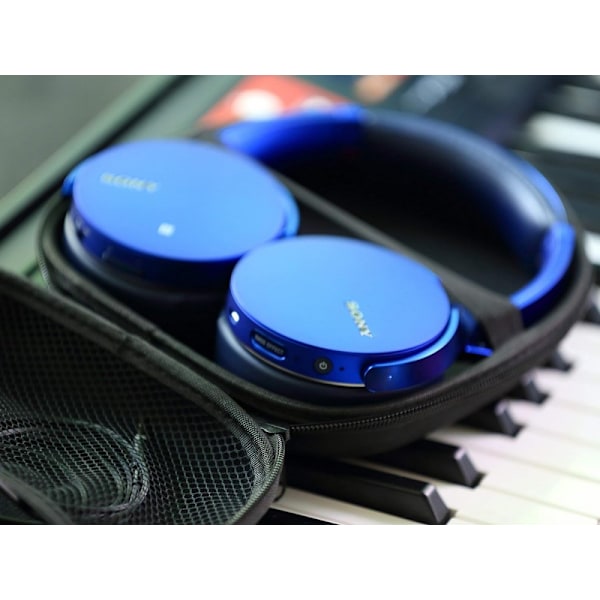 (Musta) Kuulokekotelo Kantolaukku useimmille merkeille/Bluetooth/HIFI/Langalliset kuulokkeet/Peliheadset (Vain kotelo)