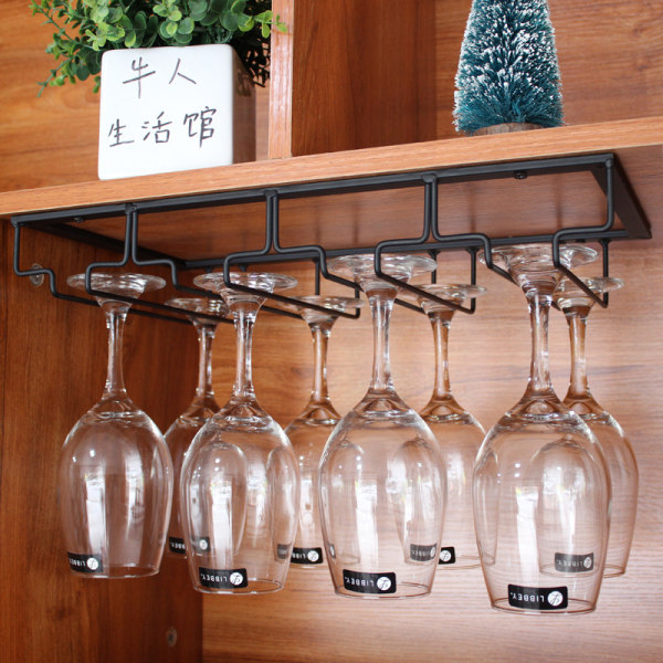 Hängande glasställ - Vinglasställ med 5 skenor för 10-15 glas