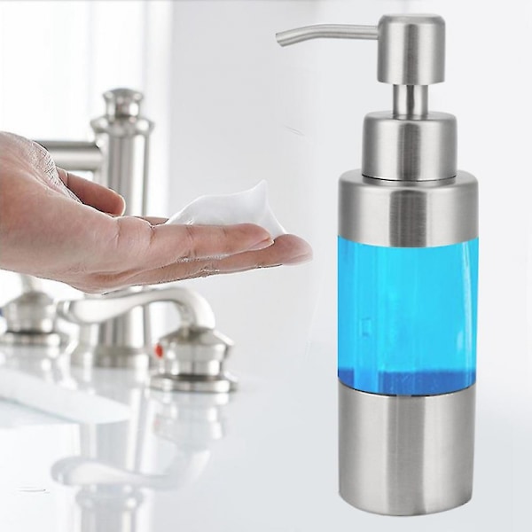 350ml Rustfrit Stål Transparent ABS Manuel Håndsæbedispenser Pumpeflaske