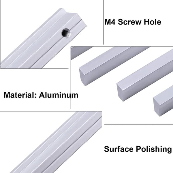 10 st 90° L Dörrknoppar Silver 160mm Kök Sovrum Skåpsdörr Ha