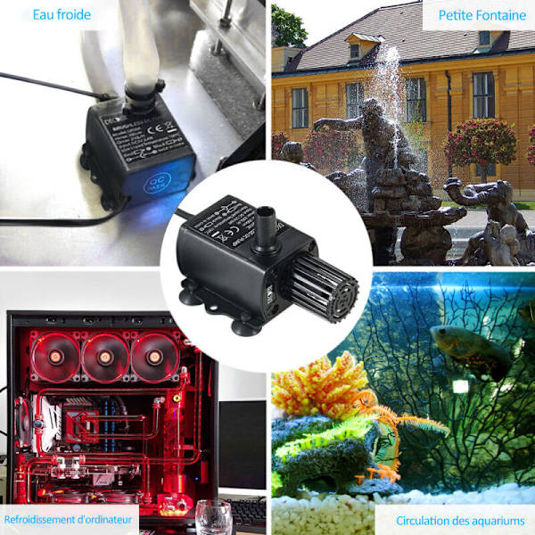 De Dier tyst borstlös DC-vattenpump, flödeshastighet 250L/H