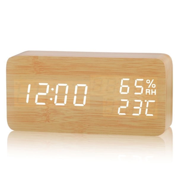Väckarklocka digital klocka digital väckarklocka trä led väckarklocka