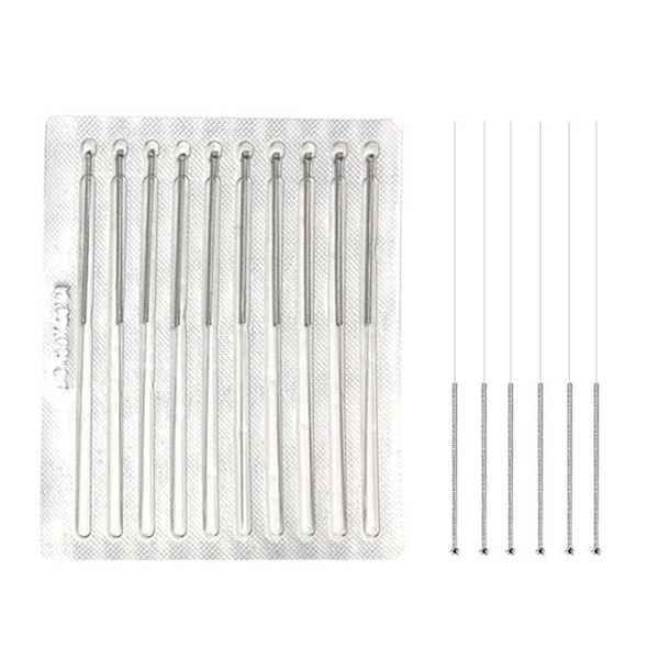 100 kpl Kertakäyttöisiä Akupunktio Neuloja 0.13x35mm Steriili Hieronta Neula