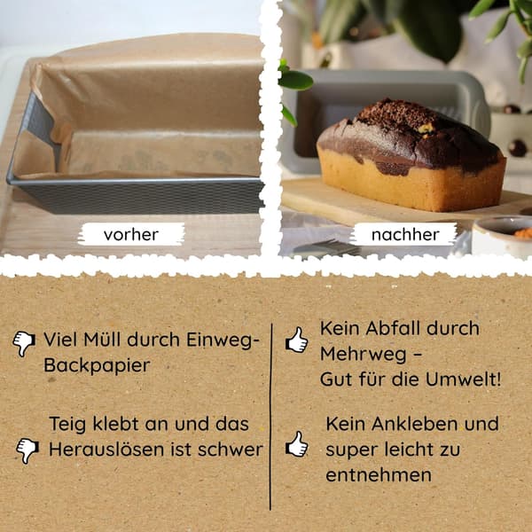 Fleksibel silikone brødform - Lille kageform - Ideel til bagning af brød