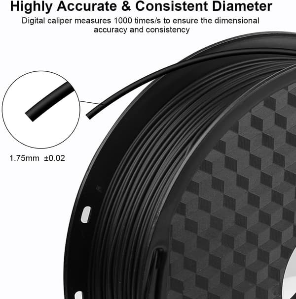 3D Printer Filament PLA 1.75mm 1KG Spole, 3D Print Filament Måtte