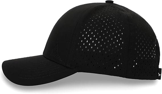 1-pakning, svart, 5-panel buet brem vanntett performance snapback-caps