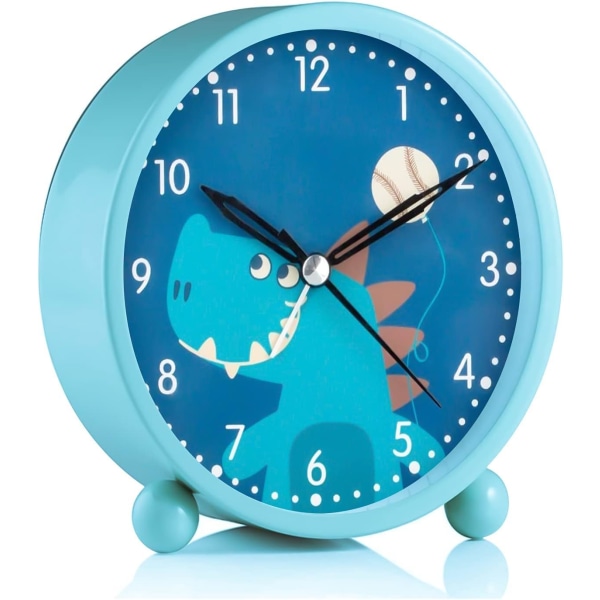 Kids Alarm Clock for Boys Girls, Cute Dinosaur Analog Alarm Clock