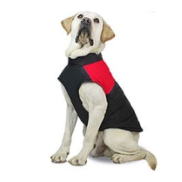 Hundefrakke, vandtæt vinterrød frakke til små mellemstore hunde, Padde