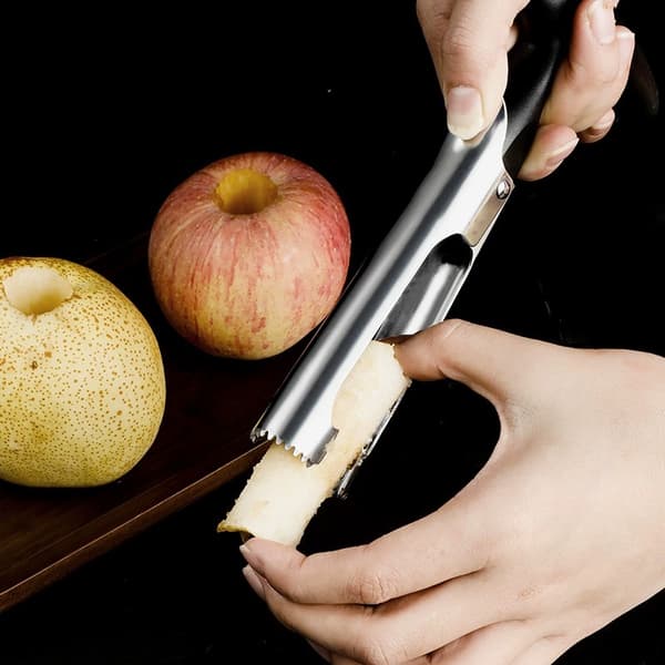 Fruktskærer - Grønnsakskutter - Rustfritt stål - Fruktkniv - Eplekjernefjerner