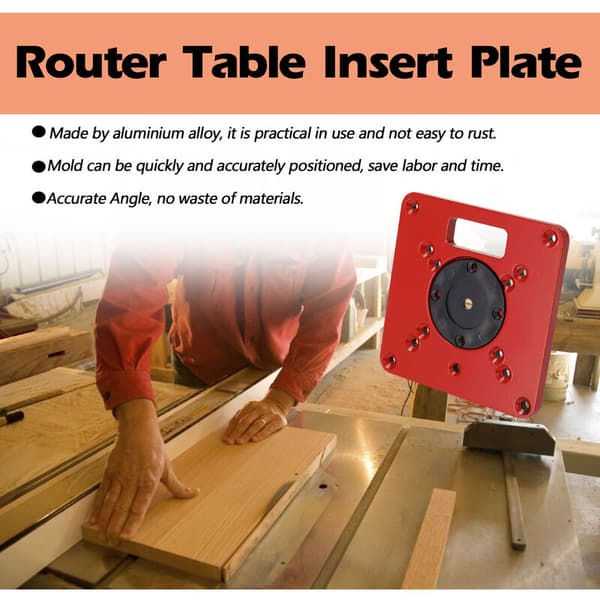Multifunksjonell ruterbordpluggplate trebearbeidingsbenk aluminium