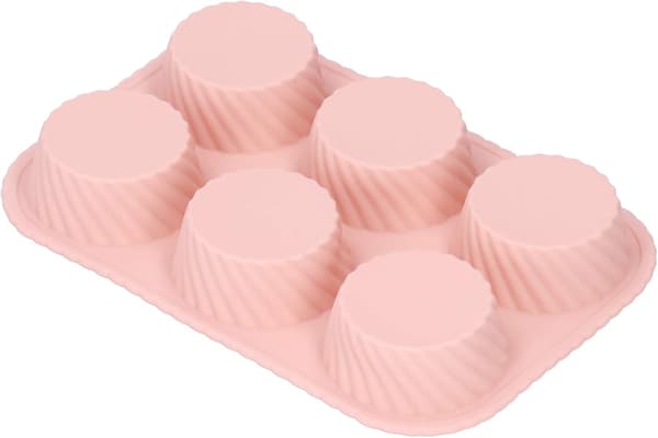 DIY Silikon Bakform, 6 Hål Runda Kakor Chokladpudding Mo