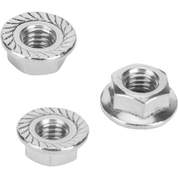 25 st 304 Rostfritt Stål Flänsmutter M6 Hexmutter med Transparent