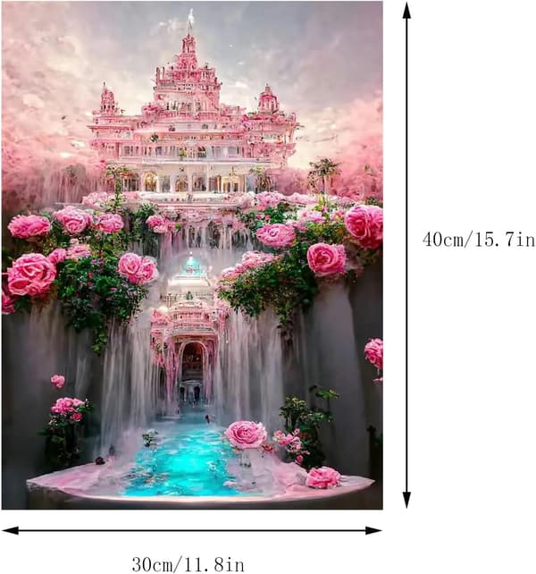 (Dream Castle) DIY Diamantmålning Kit för Vuxna, 5D Diamantmålning