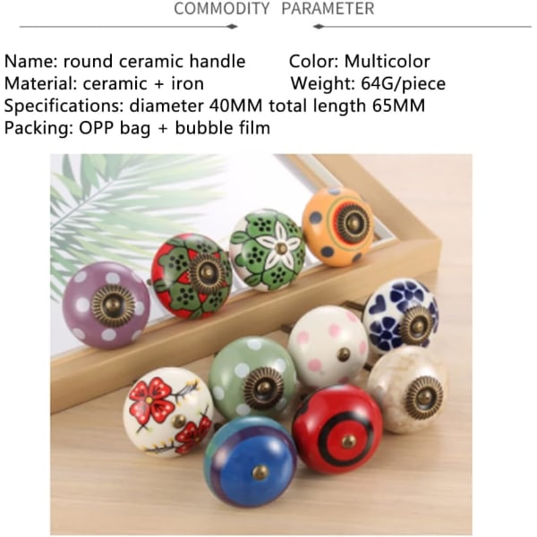 4 st keramiska knoppar (röda, gröna blad) Vintage skåpknoppar Mult d687 |  Fyndiq