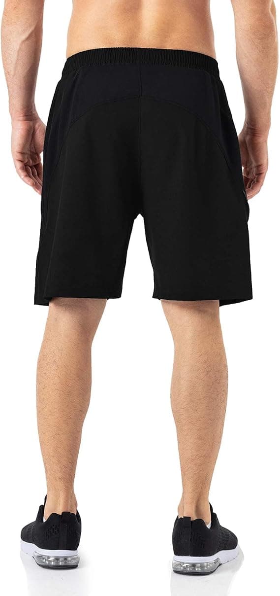 Lette løpeshorts for menn med glidelåslomme