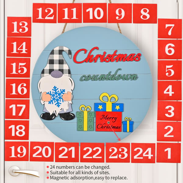 Julekalender med 24 dagers nummer, julekalender