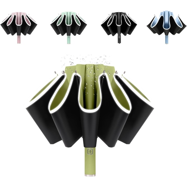 UV-skyddande paraply Vindtätt kompakt inverterat paraply för Ra