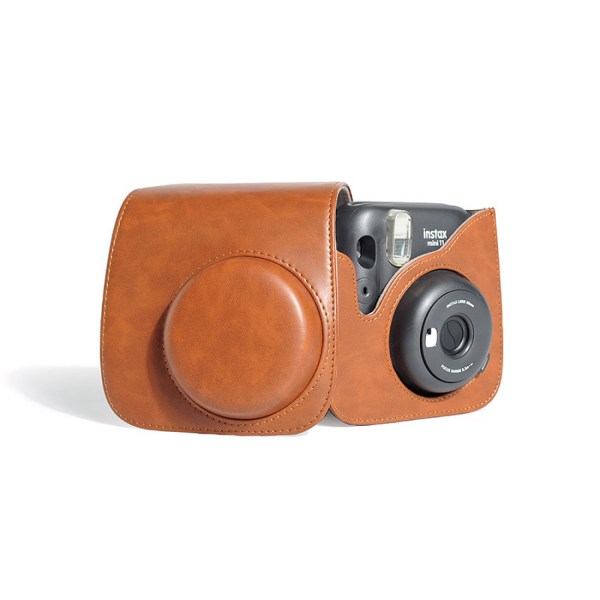 Kamerataske Vintage Brun Mini Firkantet Kamerataske