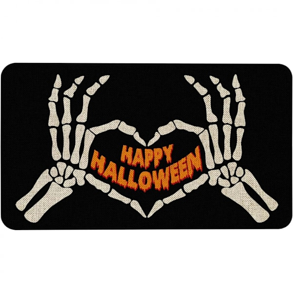 Halloween Musta Käden Luu Ovimatto Liukumaton Kumipohja (60*90cm), Halloween Kodin Sisustus Ovimatto