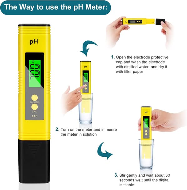 Digital pH, høynøyaktig pH-tester 0,01, leseenøyaktighet 2 % pH