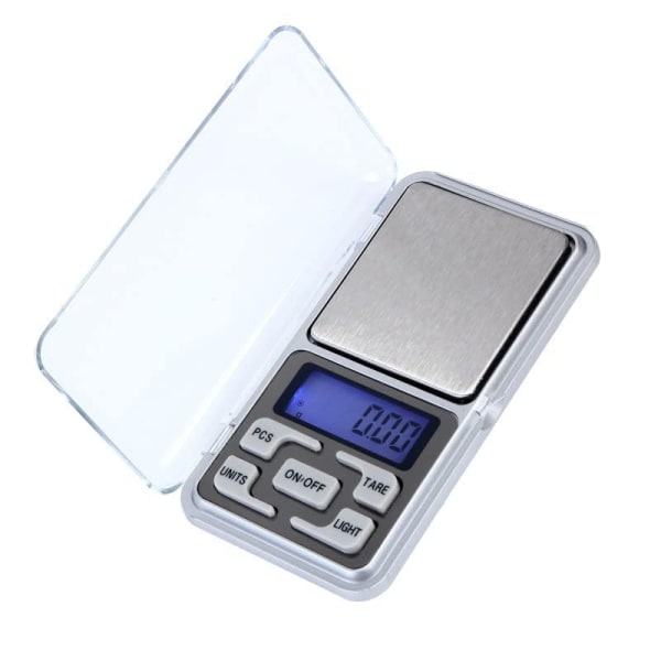 Digital lommevekt Bærbar, 200 g/0,01 g mini smykkevekt, STK teller liten digital vekt, kjøkkenvekt gram OZ, matvekt med tara F