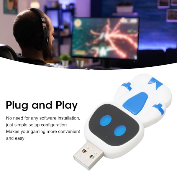 Trådløs Kontrolleradapter Stabil Bærbar Spillkontrollerkonverter for PS5 for PS4 for XBOX ONE S for Switch Pro