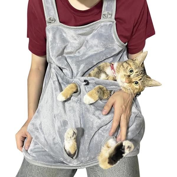 ® Justerbar Kattforkle med Hull Pet Carrier Sovepose Pet Carrier Sling Kattbærer Bag Kattbærer Pung for Små Dyr