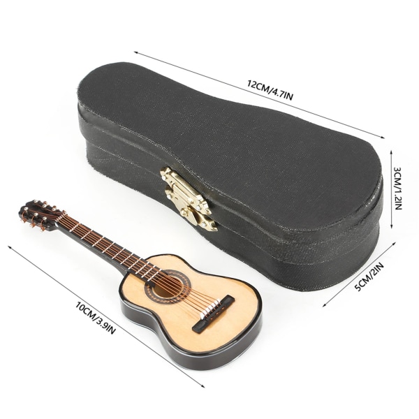 Miniatyr trä gitarr modell display Mini musikaliska prydnader Hantverk heminredning