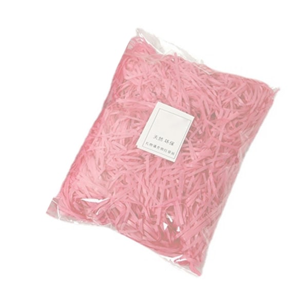 Paperisilpputäyte, hienot kirkkaat värit, hajuton Raffia-täyteaine lahjapakkausmateriaali lahjalaatikon koristeluun Light Pink 30g