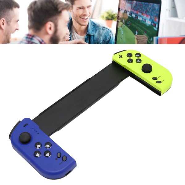 Trådløs Gaming Controller Multifunktion 6 Axes Body Sense Turbo Funktion Bluetooth Game Controller til Switch Joycon Blue Yellow