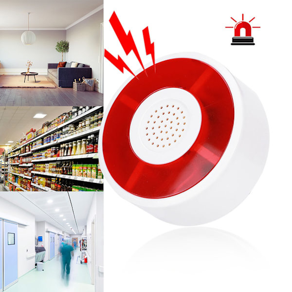 DC 12V LED Vilkkuvalo Turvahälytin Stroboskoolisignaali Varotusvalo Sireeni