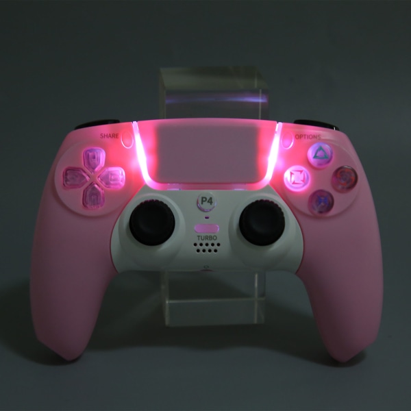 Bluetooth Controller Genopladelig Trådløs Gamepad Joystick til PS4 til PS5 til Windows 7 8 10 PC Tablet Pink