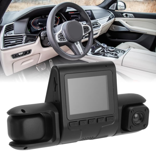 Dash Cam 3 Lens Car Driving Recorder 170 Degree Wide Angle 5MP Front and Rear Parking Monitor